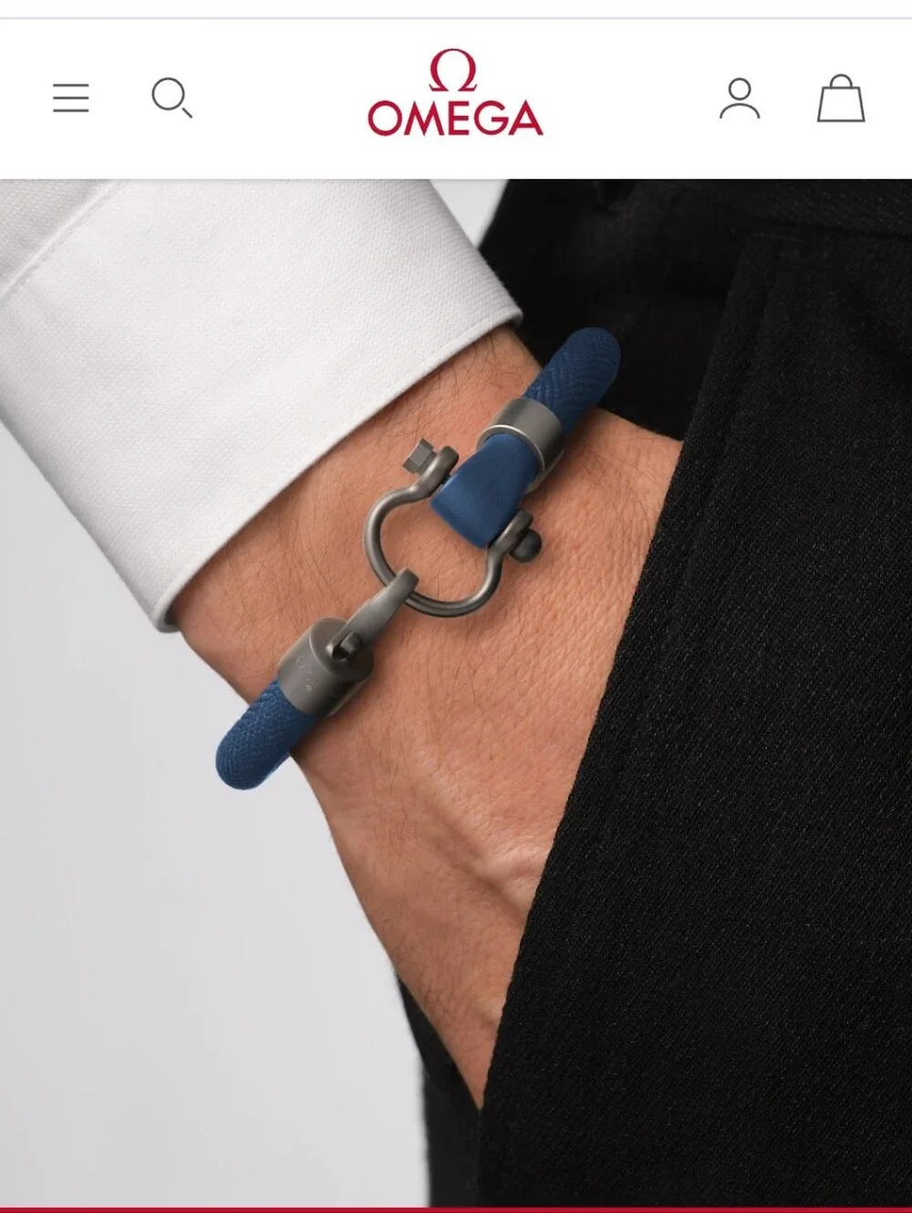 omega aqua sailing bracelet titanium men
